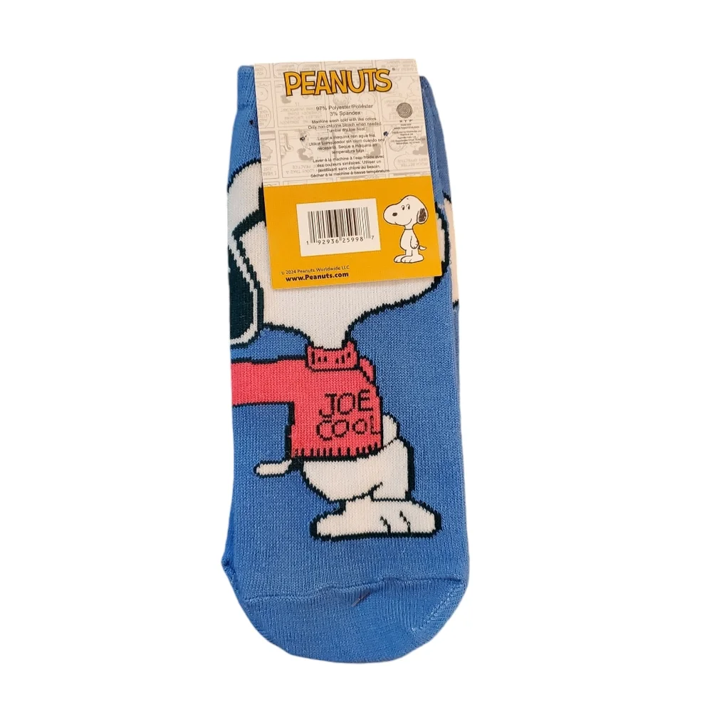 Peanuts Snoopy, Joe Cool, Woodstock Low Cut Socks 5 Pairs New Women‎